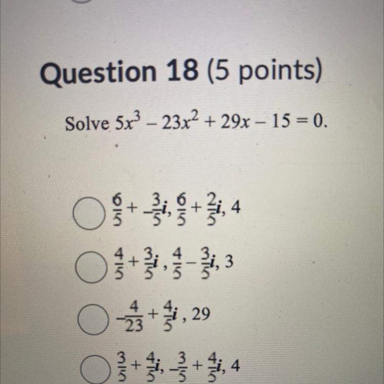 Solve 5x3-23x2+29x-15=0-example-1