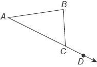 The measure of ∠BCD is 120°. The measure of ∠ABC is 85°. What is measure of ∠BAC? Enter-example-1