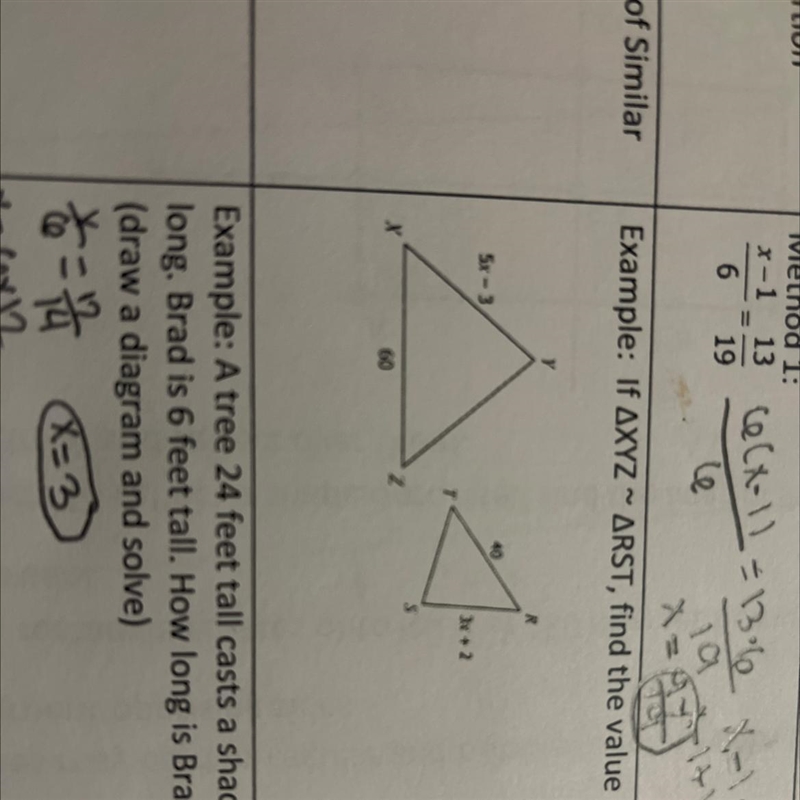 Example: if XYZ - RST, find the value of x.-example-1