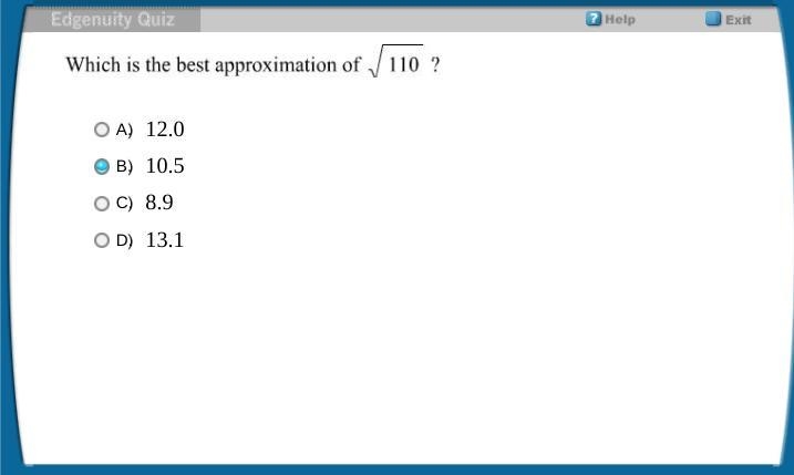 Which is the best approximation of 110-example-1