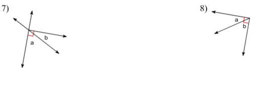 For problems 7-10, name the relationship: complementary angles, supplementary angles-example-1