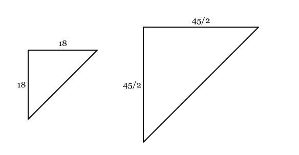 The right triangle on the right is a scaled copy of the right triangle on the left-example-1