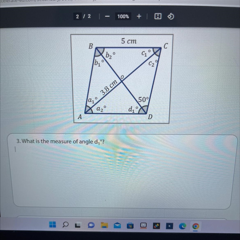 What is the measure of angle d1°-example-1