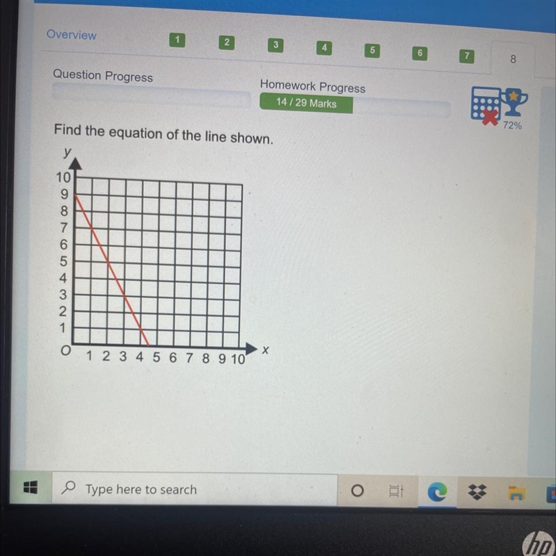 Find the equation of the lime shown?-example-1