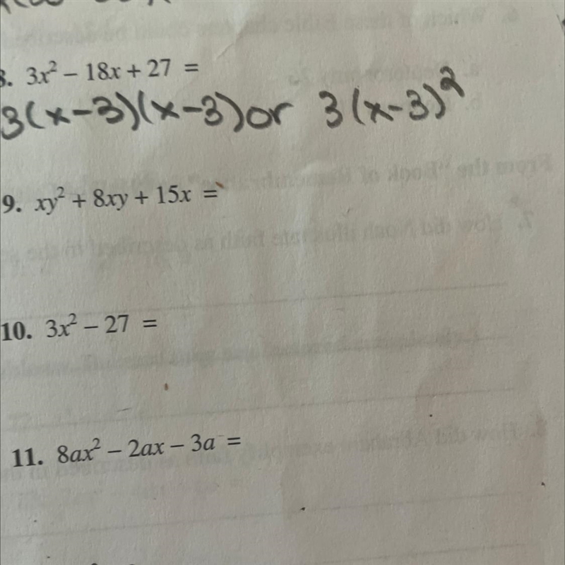 I need help with 9. Factor the polynomial-example-1