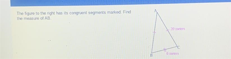 Please answer fast The figure to the right has it congruent segments marked.Find the-example-1