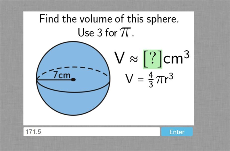 Find the volume of the sphere-example-1