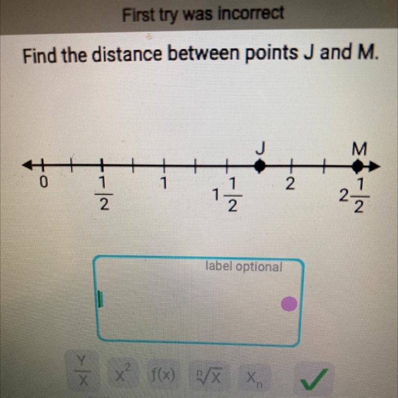 I need help with this math problem. Find the distance between points J and M-example-1