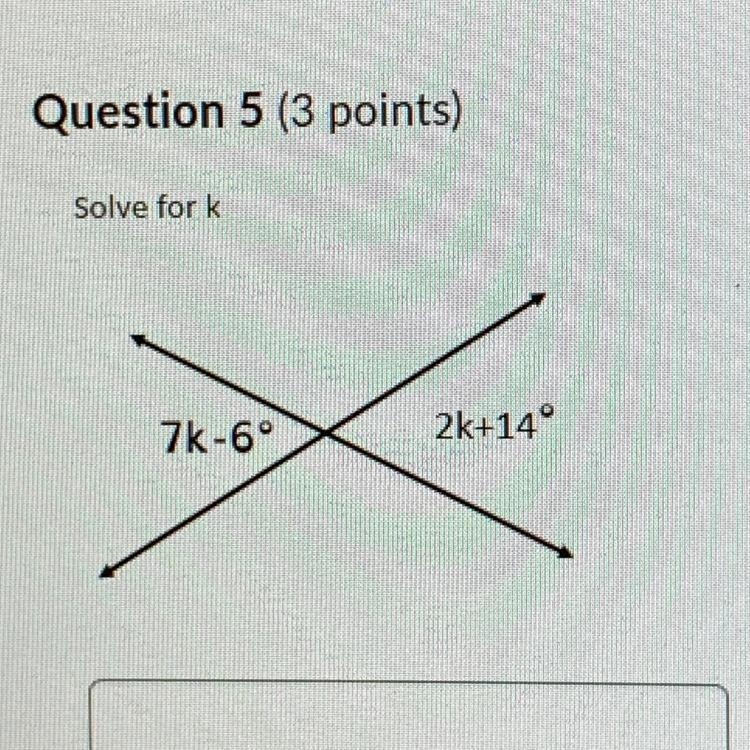 Solve for K 7K-6 2K+14-example-1