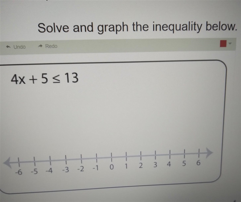 Solve and graph the inequality below. PLEASE HELP​-example-1