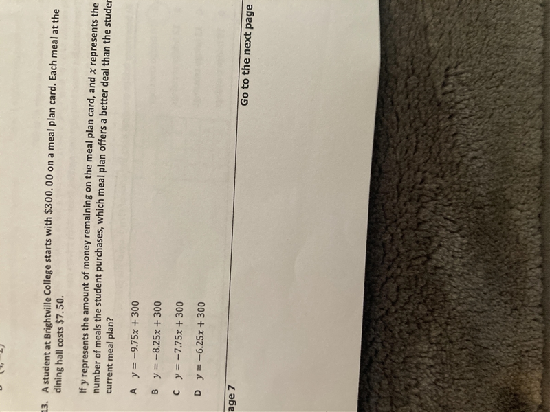 Which meal plan offers a better deal than the students current meal plan?-example-1