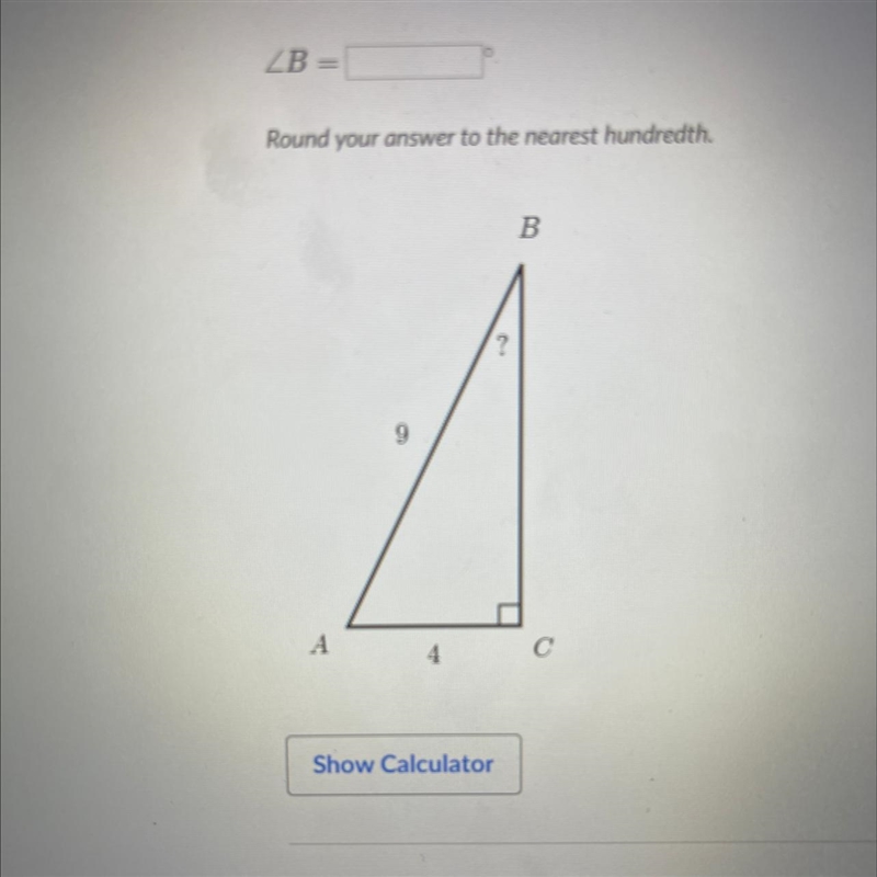 Trigonometry round you answer to the nearest hundredth-example-1