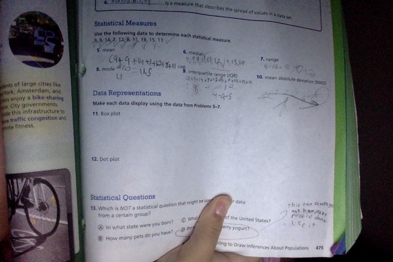 Make a data display using the data from Problems 5-7. (I provided questions 5-7) PLEASE-example-1