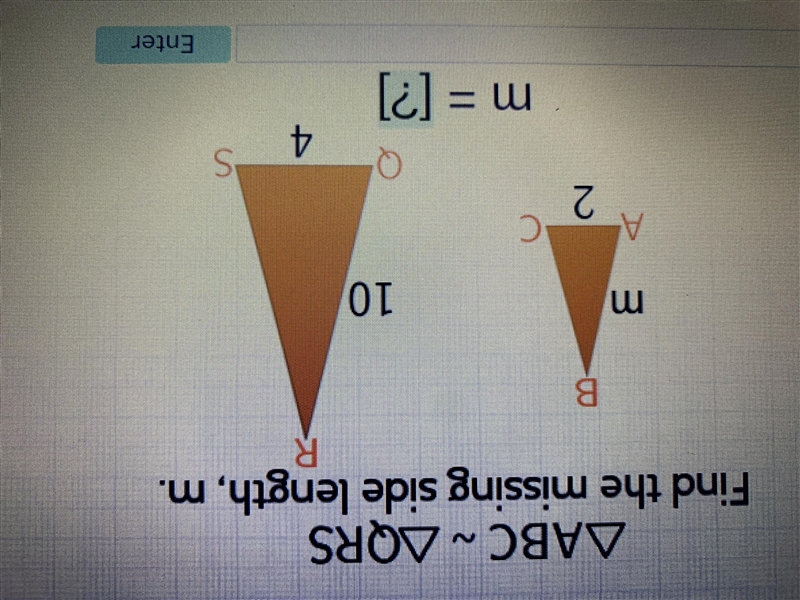 Find the missing side length, m.-example-1