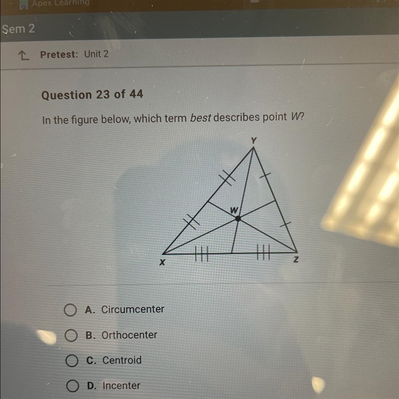 In the figure below which term best describes point W?-example-1