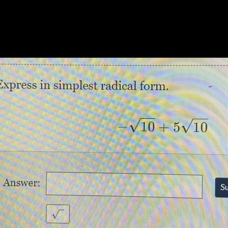 Express in simplest radical form-example-1