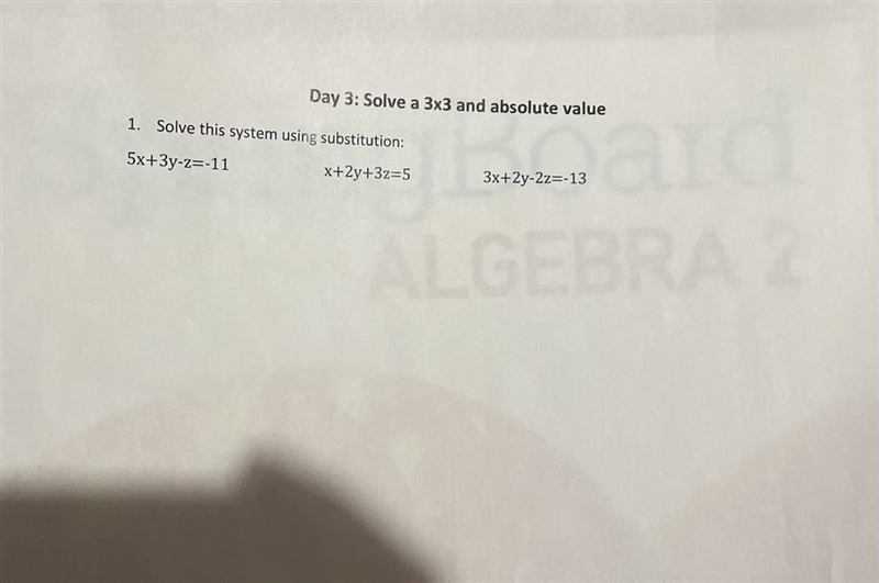 Solve this system using substitution:-example-1