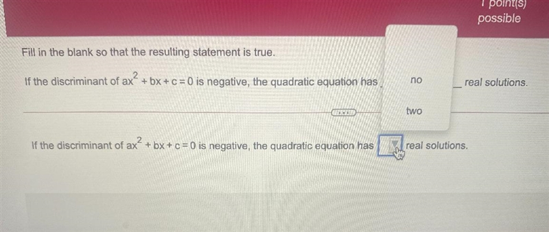 The discriminant of ax^2+ bx + c = 0 is defined as? A. 2a B. Square root b^r -4ac-example-1