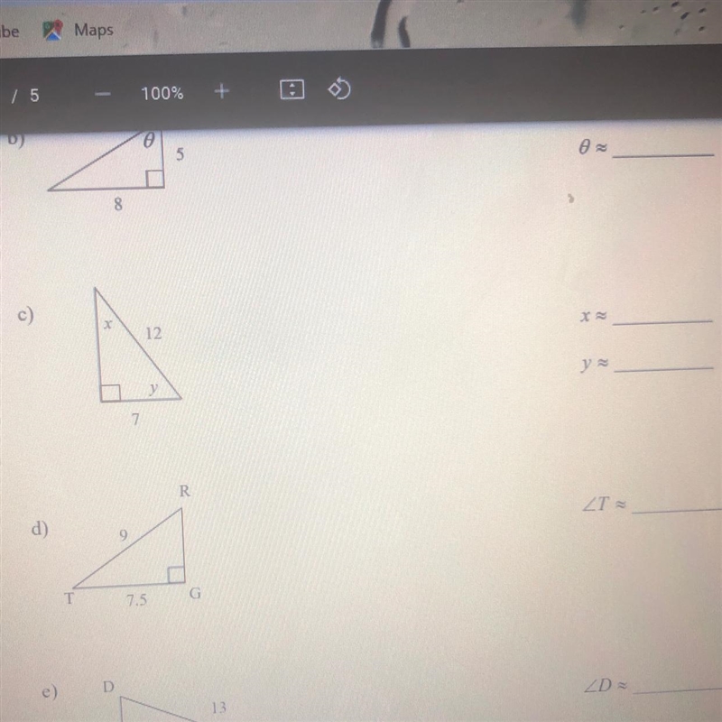 Find the indicated angles round your final answer to the nearest hundredths! Show-example-1