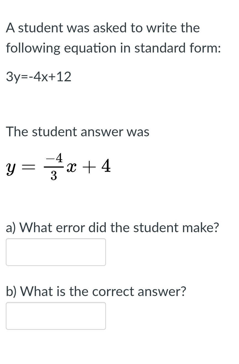 What's the error the student madewhat are the x and y intercepts-example-1