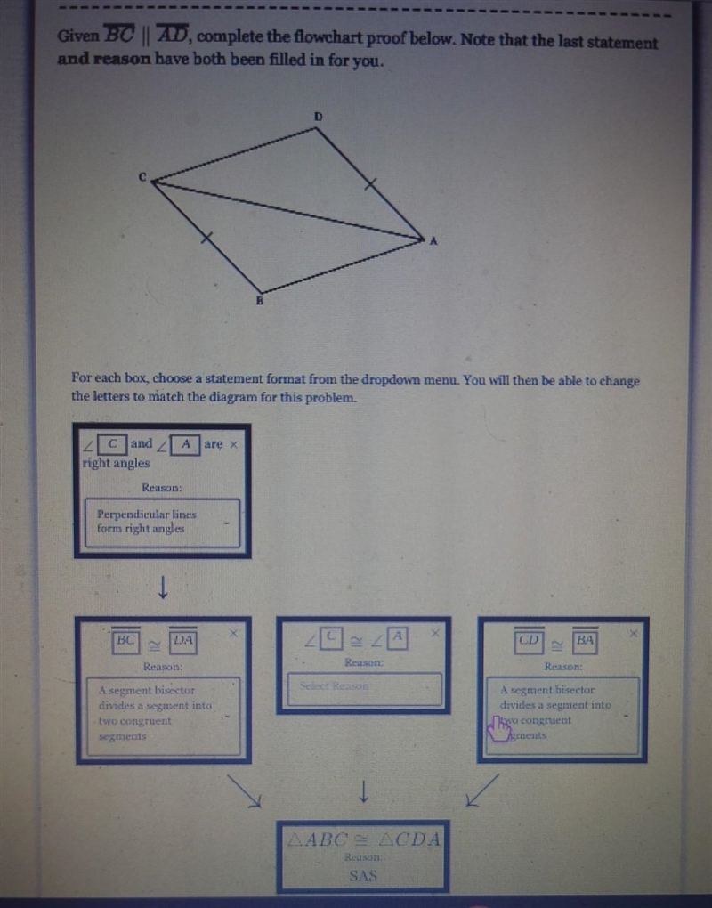 Triangle Congruence, Flowchart Proof (Level1) _ 10th Grade - Int.1 (almost complete-example-1