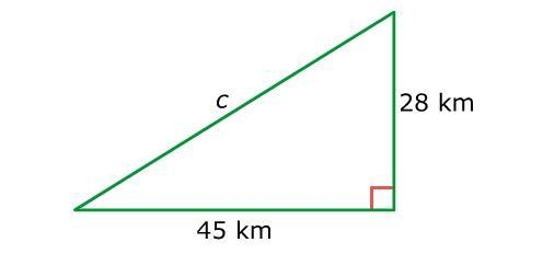 What is the length of the hypotenuse? If necessary, round to the nearest tenth.-example-1