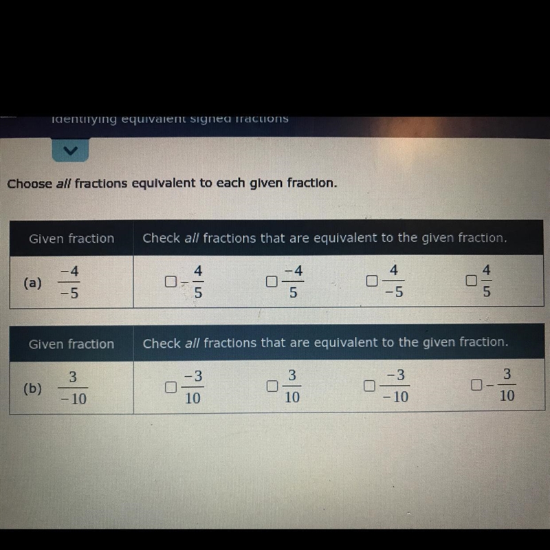 Choose all fractions equivalent to each given fraction-example-1