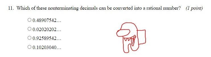 Which of these noterminating decimals can be converted into a rational number-example-1