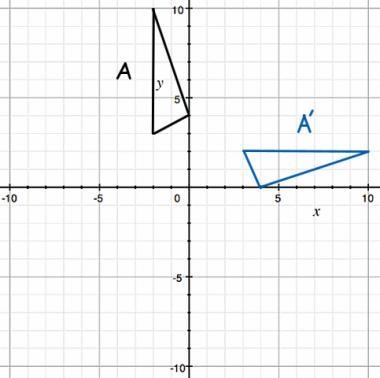 Describe the transformation that maps the pre-image (ΔA) to the image (ΔA').-example-1