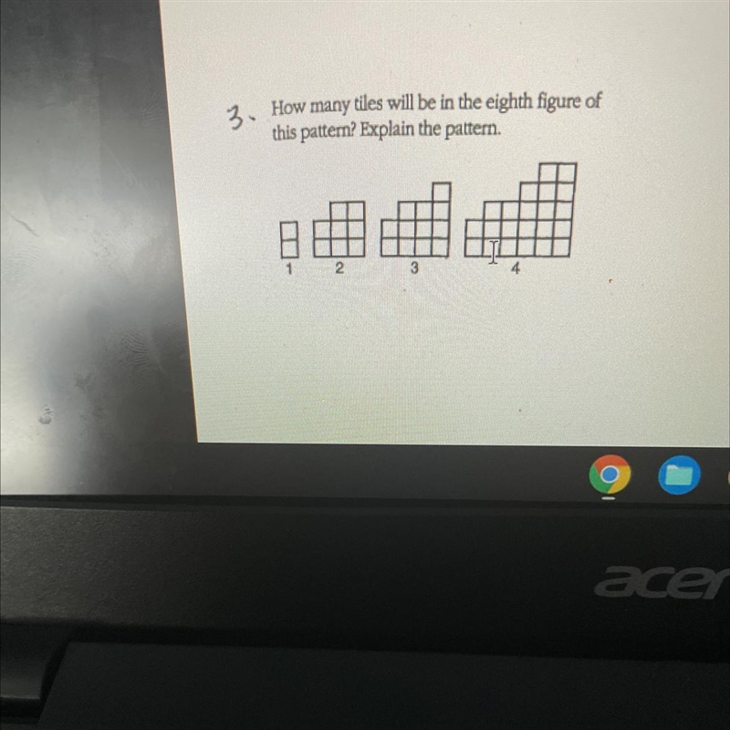 3. How many tiles will be in the eighth figure of this pattern? Explain the pattern-example-1