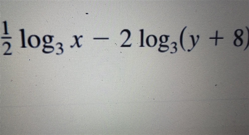 Condense the expression to the logarithm of a single quantity. ​-example-1