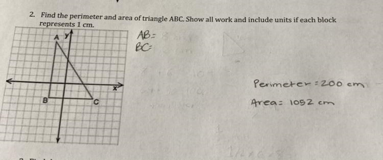 Are the answers 200 cm and 1052 cm? Please help!-example-1