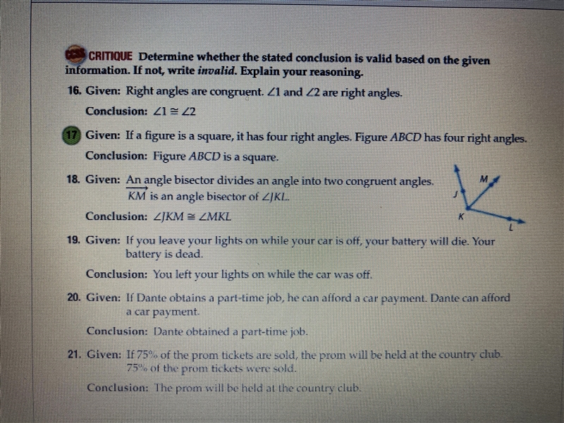 GEOMETRY HONORS Answer Options: Valid: Law of Syllogism Valid: Law of Detachment No-example-1