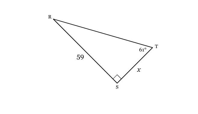 Solve for x. Round to the nearest tenth, if necessary-example-1