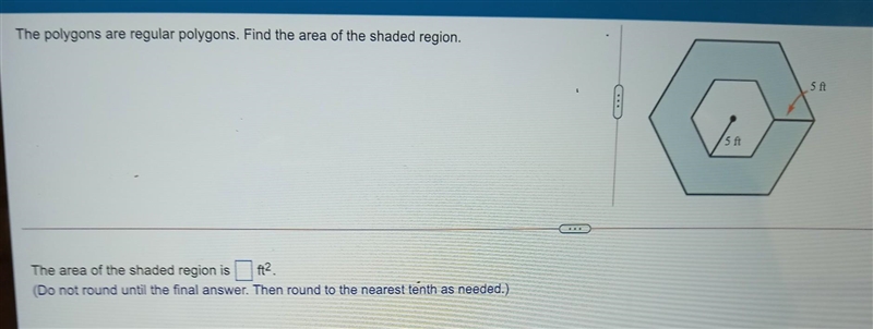 The polygons are regular polygons. Find the area of the shaded region.​-example-1