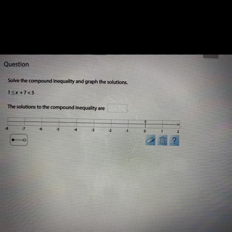 Solve the compound inequality and graph the solutions.1-example-1