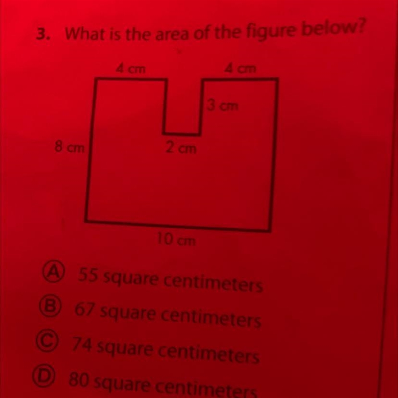 What is the area of the figure below ?-example-1