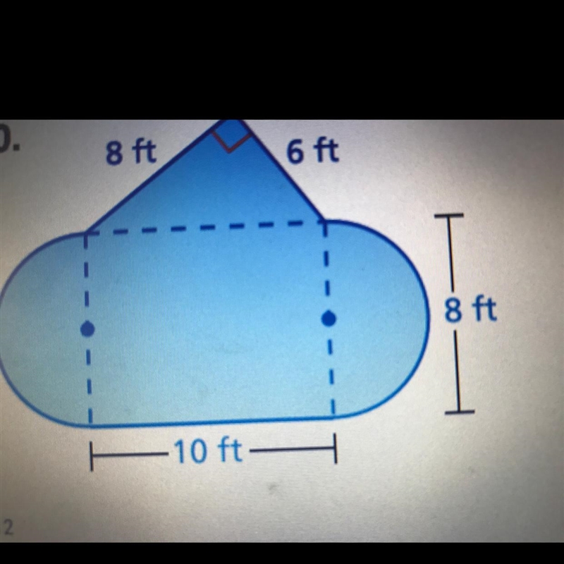 Find the perimeter of the composite figure-example-1