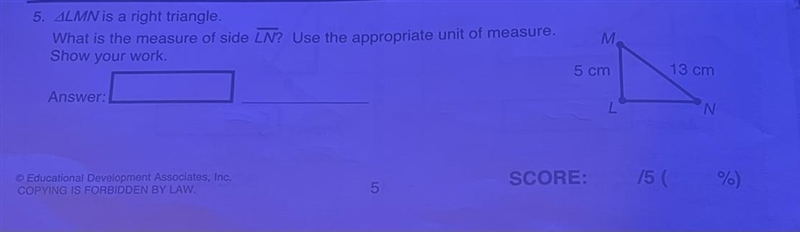 What is the measure of side LN use the appropriate unit of measure-example-1