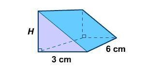 20 POINTS! If the right triangular prism shown has a volume of 36 cubic centimeters-example-1