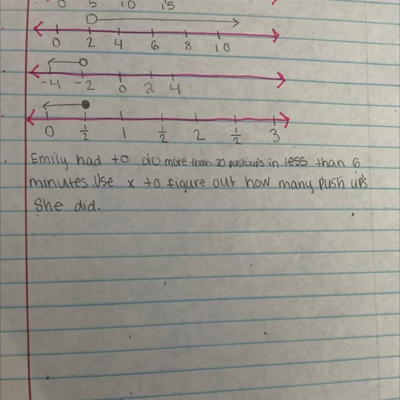 Could that word problem represent x is greater than it less than 6? if not help me-example-1