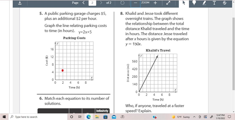 Help please! Numbers 5 and 8 if you are able to! No stress! There is a part B under-example-1