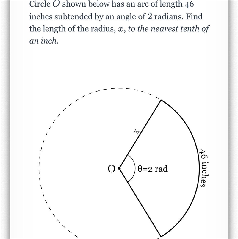 Arc length, radius, & central angles (deg. & rad.)-example-1