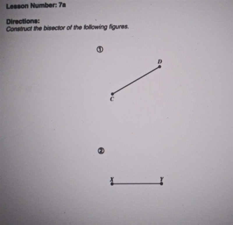 Bisecting figures lesson Number:7a Construct the bisector of the following figures-example-1