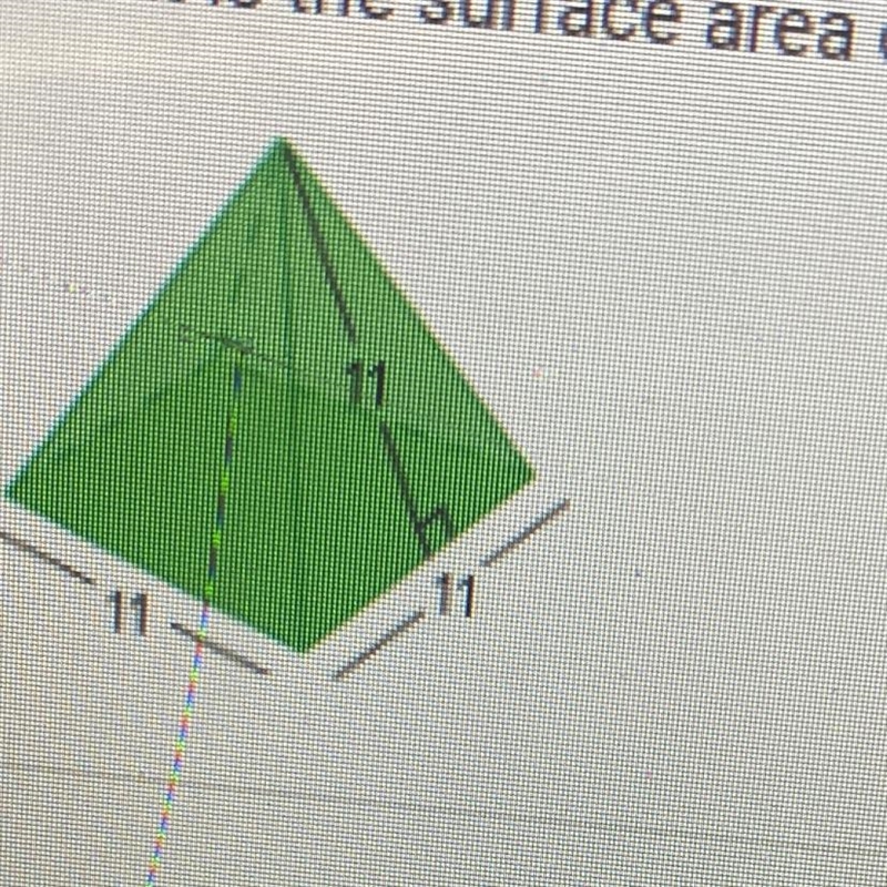 Question 2 of 10 What is the surface area of the rectangular pyramid below?-example-1