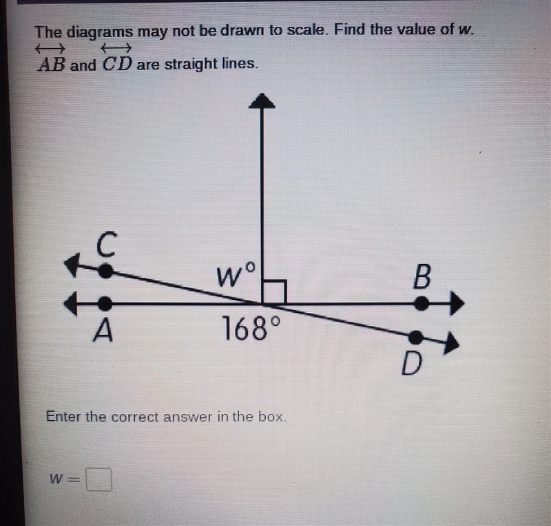 Find the value of w. ​-example-1