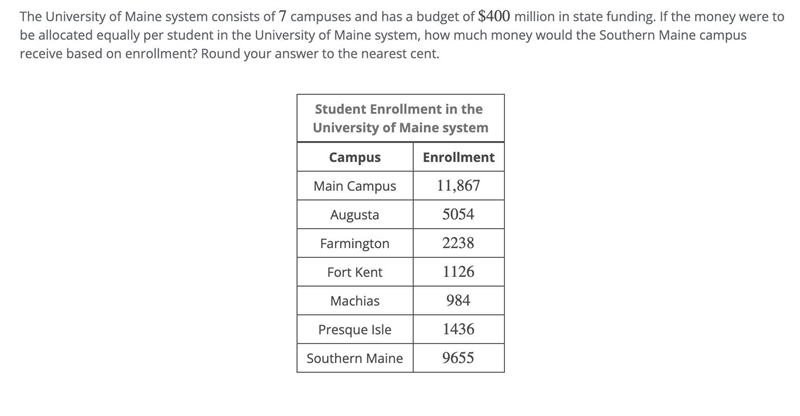 The University of Maine system consists of 7 campuses and has a budget of $400 million-example-1