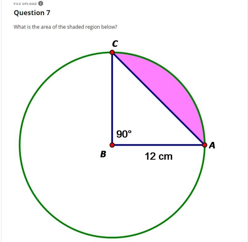 What is the area of the shaded region below?-example-1