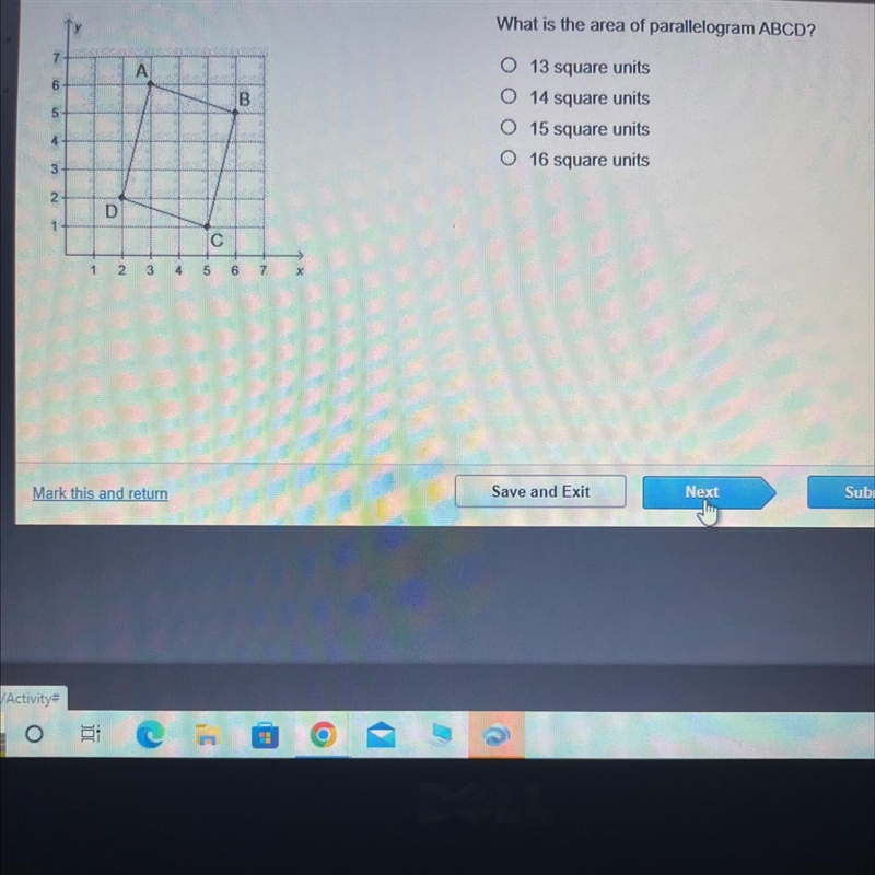 What is the area of parallelogram ABCD?-example-1