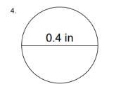 Calculate the area of each circle-example-1